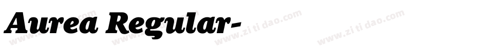Aurea Regular字体转换